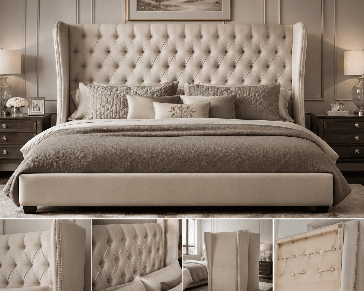 Milano Wingback Bed — Bedroom Sets
